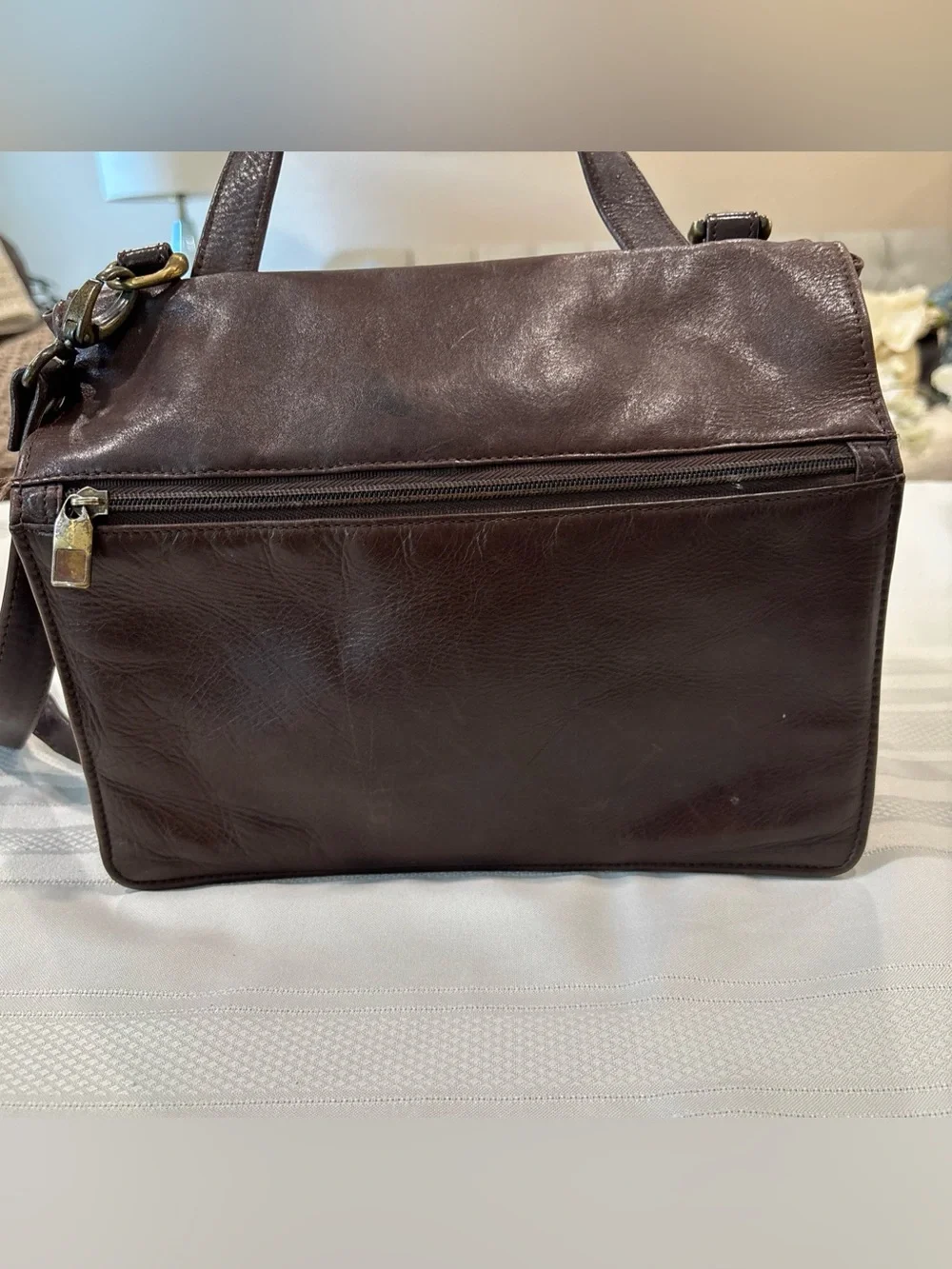 VINTAGE Wilson,s Leather Brown Satchel Briefcase unisex with Shoulder Strap.
